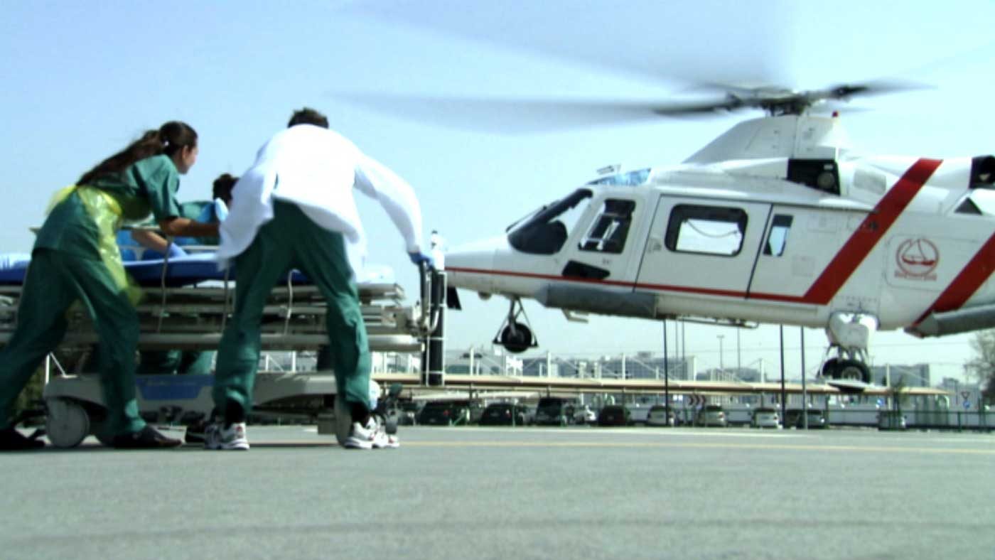 On a production shoot for the Dubai Health Care Authority film